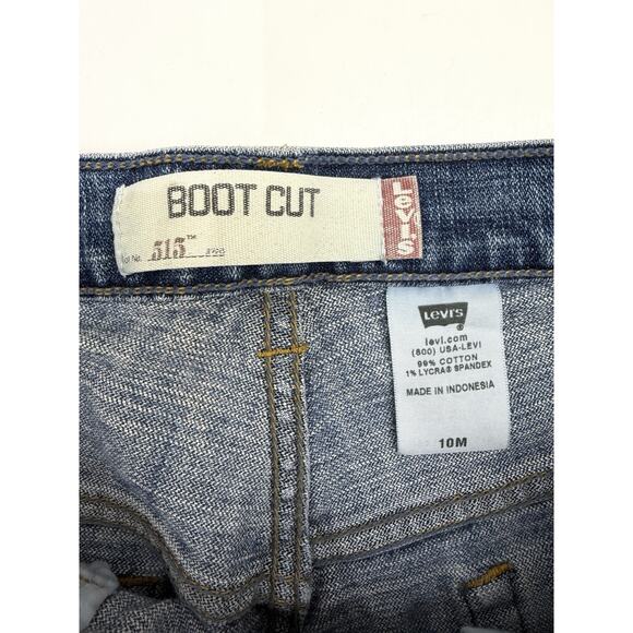 Levis Womens Jeans Size 10 M 515 Bootcut Denim Black Floral Embroidered Detail - Picture 4 of 11